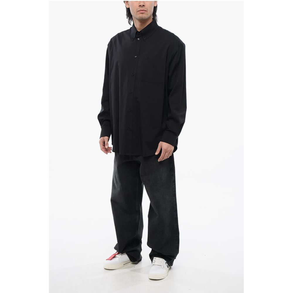 Off-White Buttons Down Solid Color Shirt