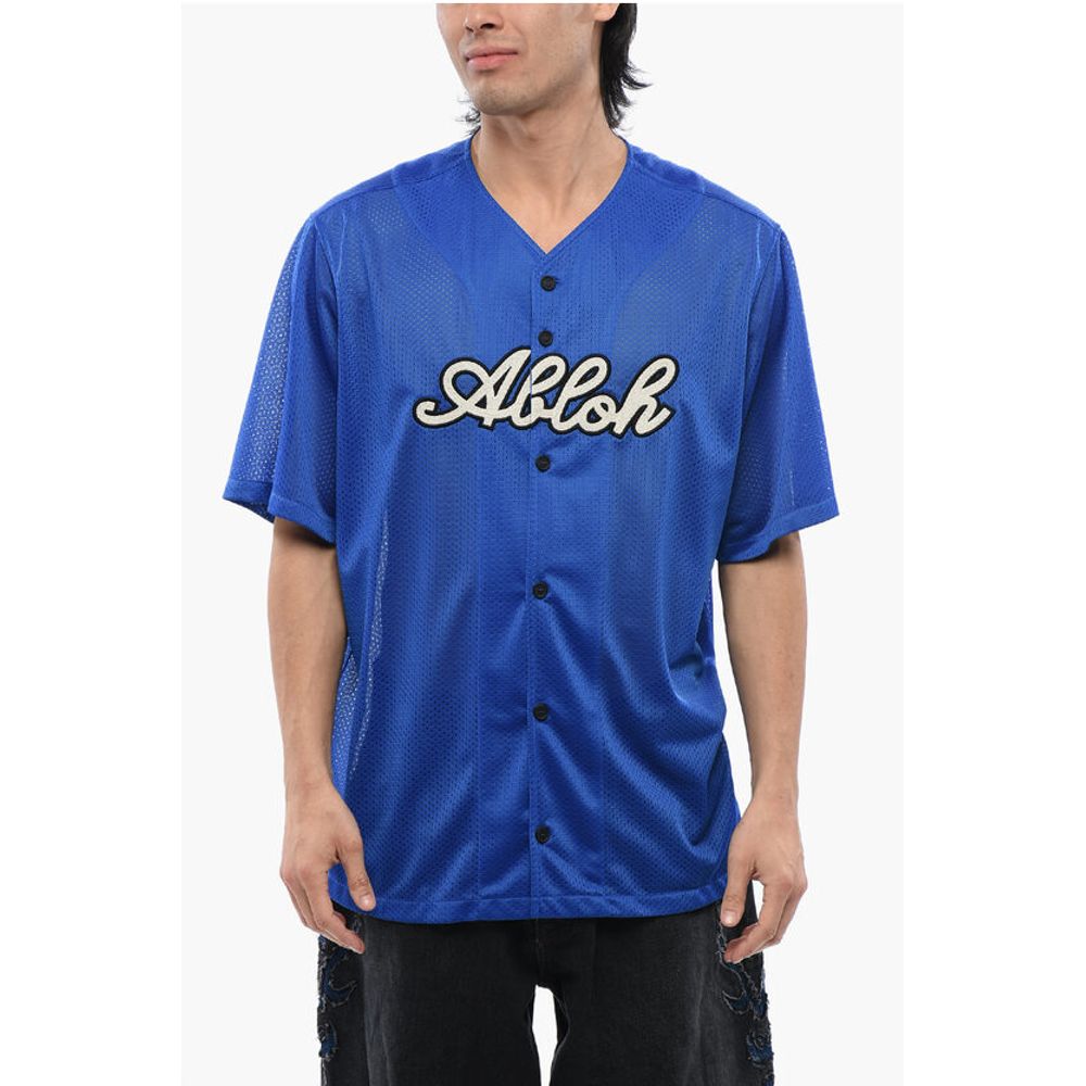 Off-White Front Embroidered BASEBALL Mesh Shirt