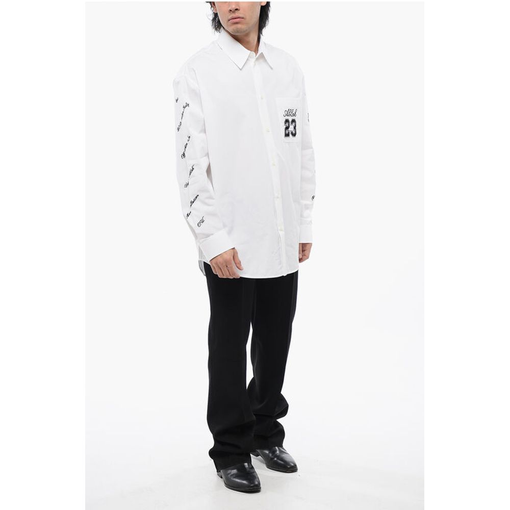 Off-White Oversize Fit 23 Embroidered Shirt