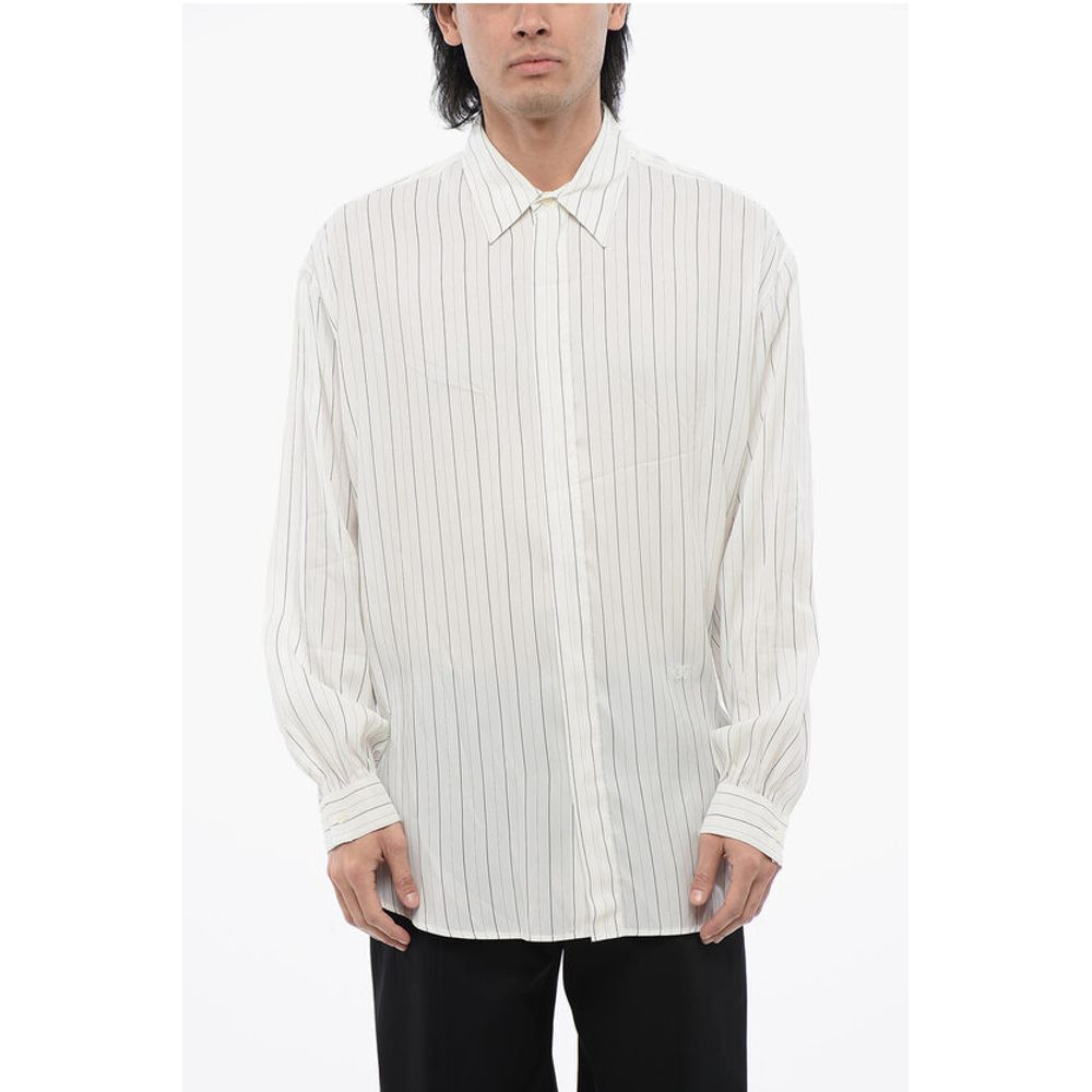 Off-White Striped Silk Blend Shirt