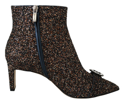 Jimmy Choo Amethyst Mix Hanover Heeled Glitter Boots