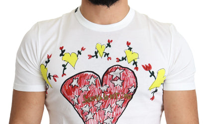 Dolce & Gabbana Chic Saint Valentine Print Crew Neck T-Shirt