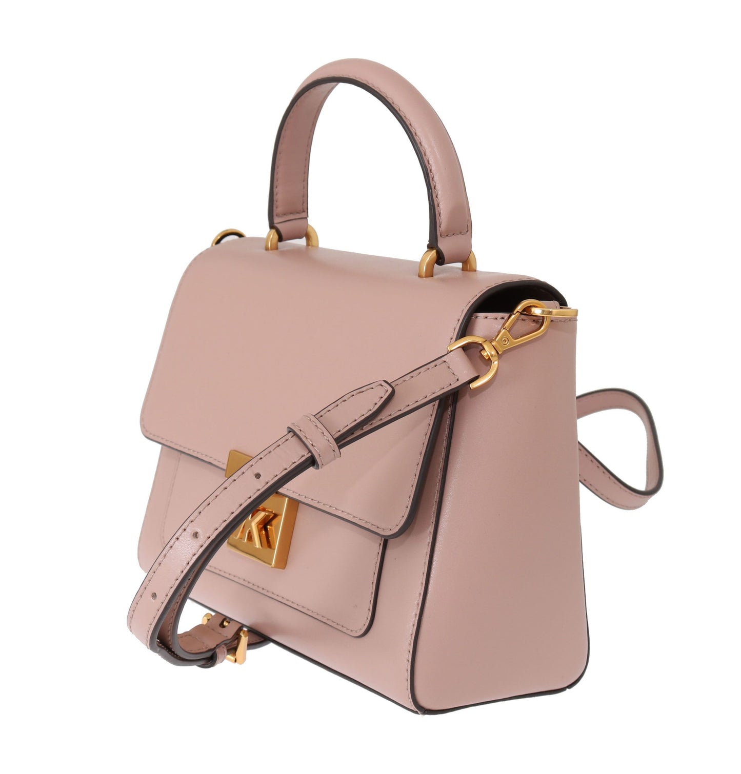 Elegant Pink Leather Mindy Shoulder Bag