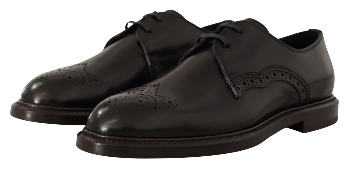 Dolce & Gabbana Elegant Black Derby Dress Shoes