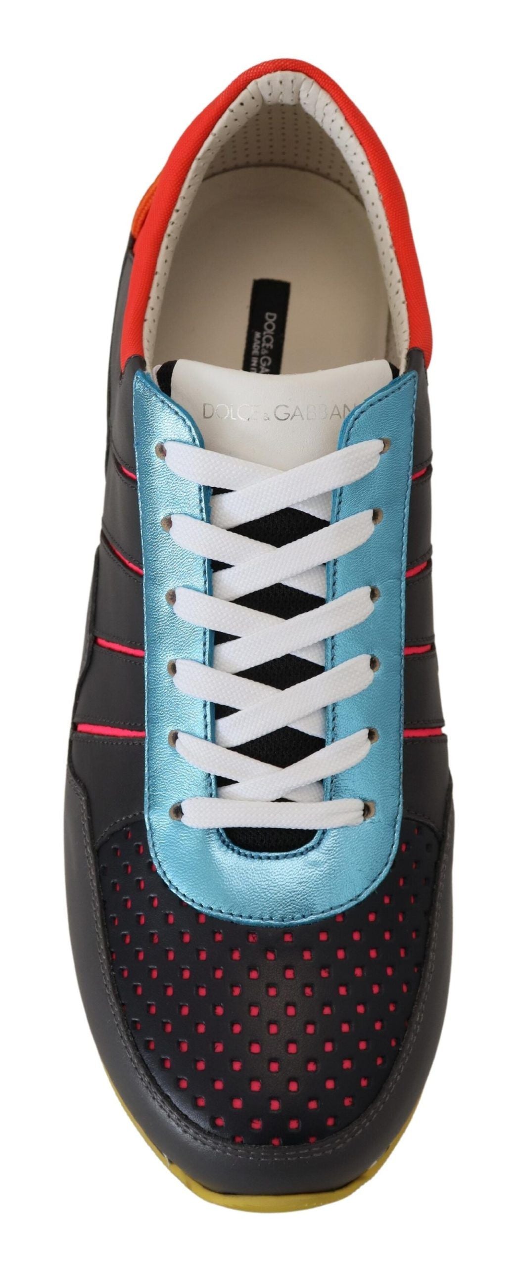 Dolce & Gabbana Multicolor Leather-Blend Low Top Sneakers