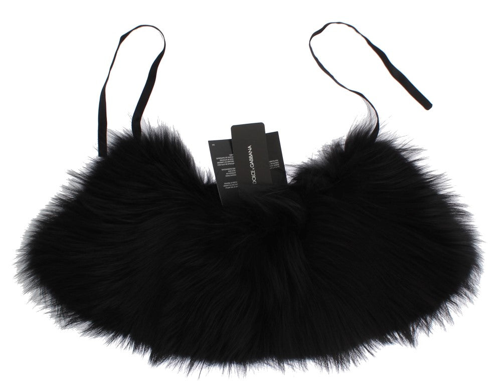 Black Fox Fur Chic Shoulder Wrap