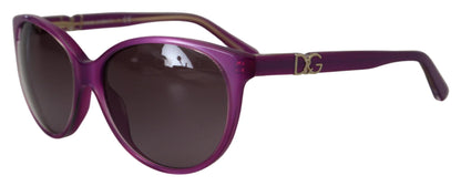 Chic Purple Acetate Round Sunglasses