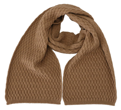 Dolce & Gabbana Elegant Dark Brown Knitted Scarf