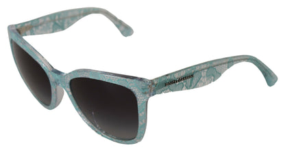 Elegant Blue Lace Detail Sunglasses