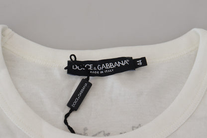 Dolce & Gabbana Elegant Floral Crown Tee