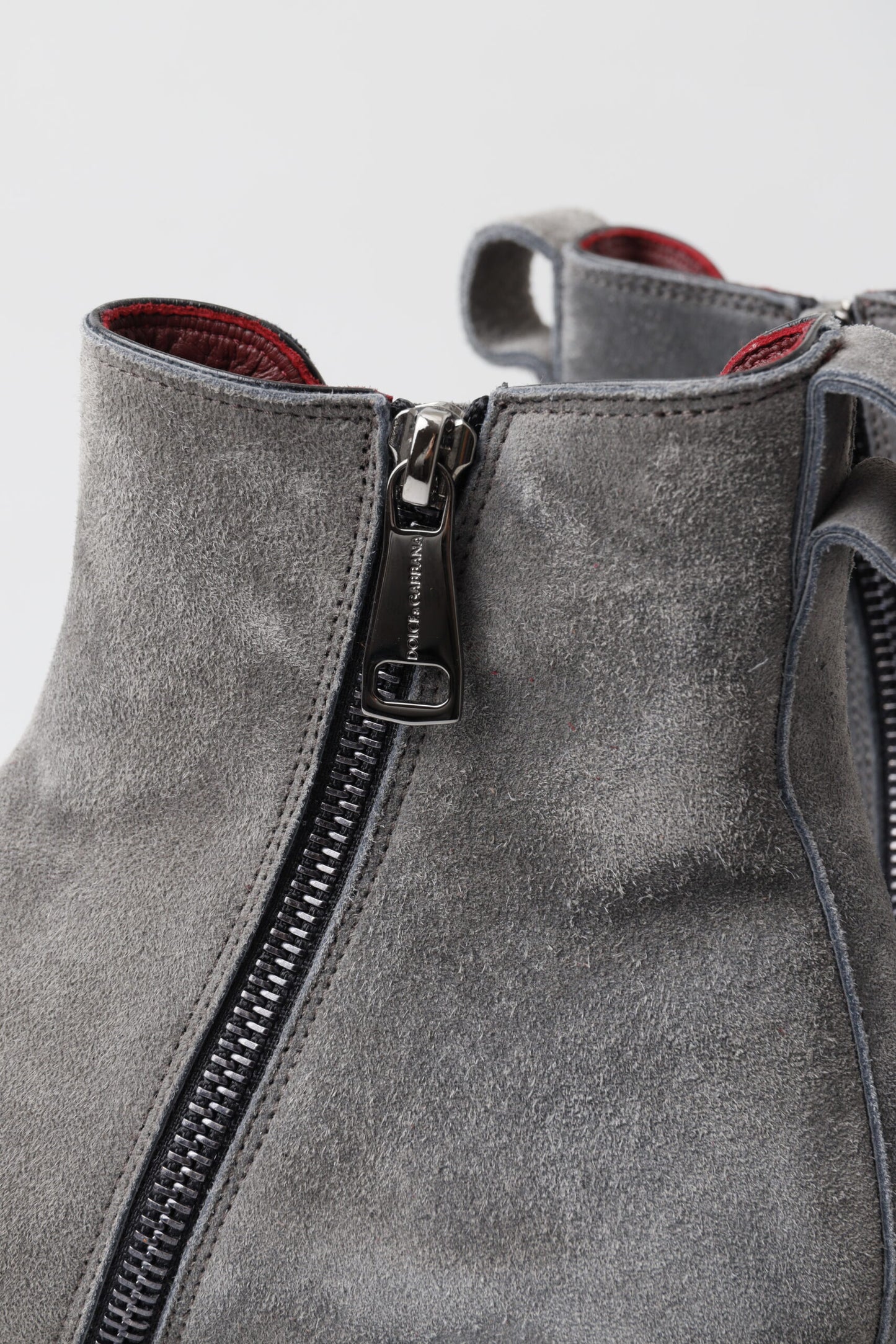 Dolce & Gabbana Elegant Gray Chelsea Leather Boots