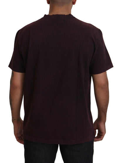 Dolce & Gabbana Elegant Bordeaux Crewneck Tee