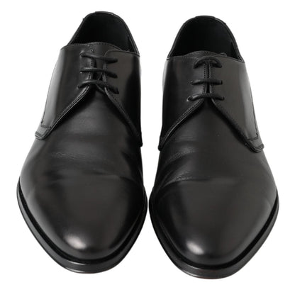 Dolce & Gabbana Classic Black Leather Derby Shoes