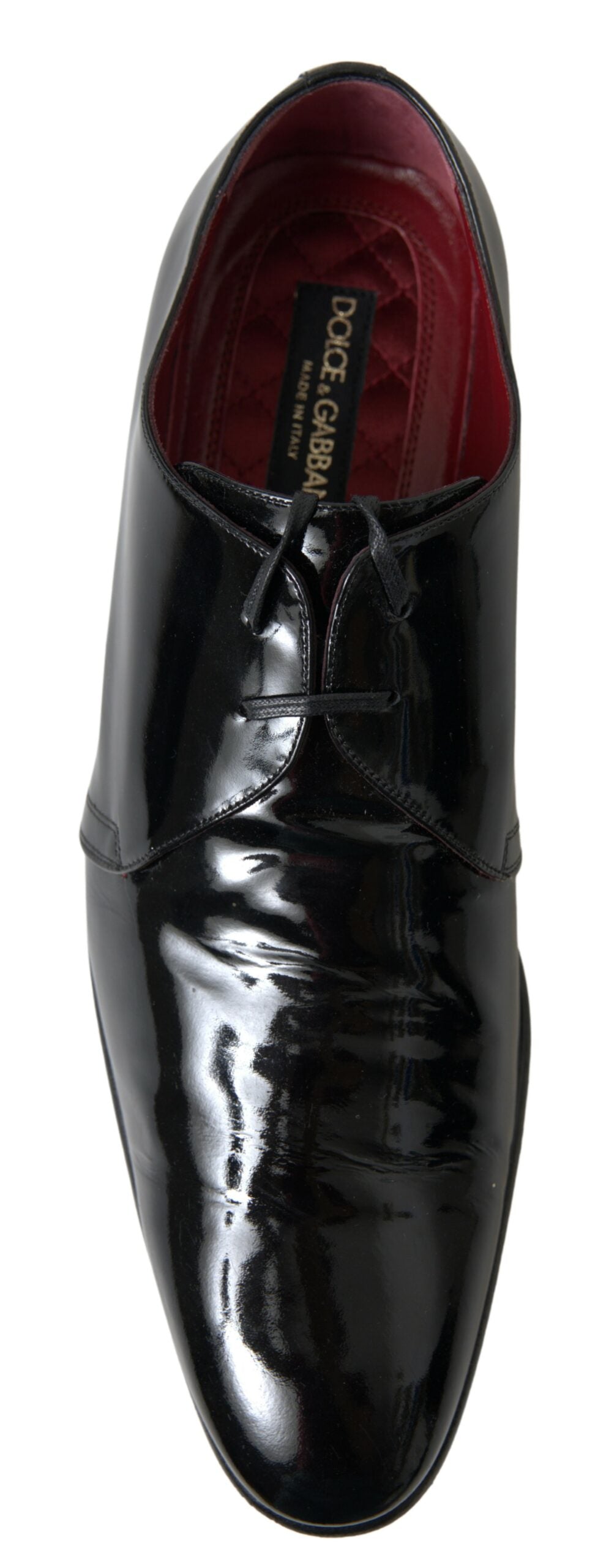 Dolce & Gabbana Elegant Black Patent Leather Formal Men's Shoes