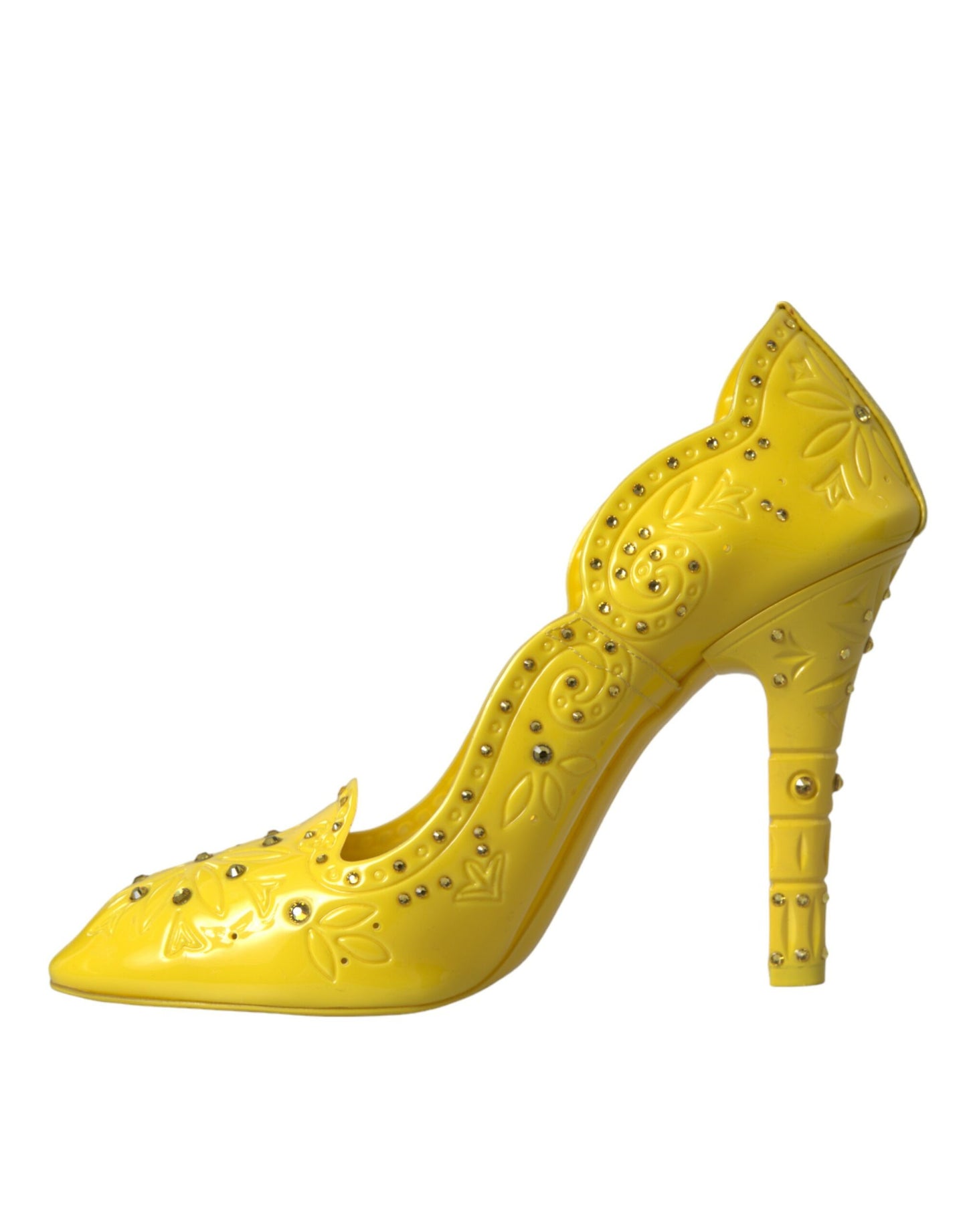 Dolce & Gabbana Yellow Crystal CINDERELLA Heels Pumps Shoes