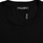 Dolce & Gabbana Black Cotton Round Neck Short Sleeves T-shirt