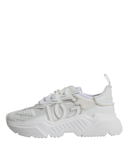 Dolce & Gabbana White Nylon Daymaster Low Top Sneakers Shoes