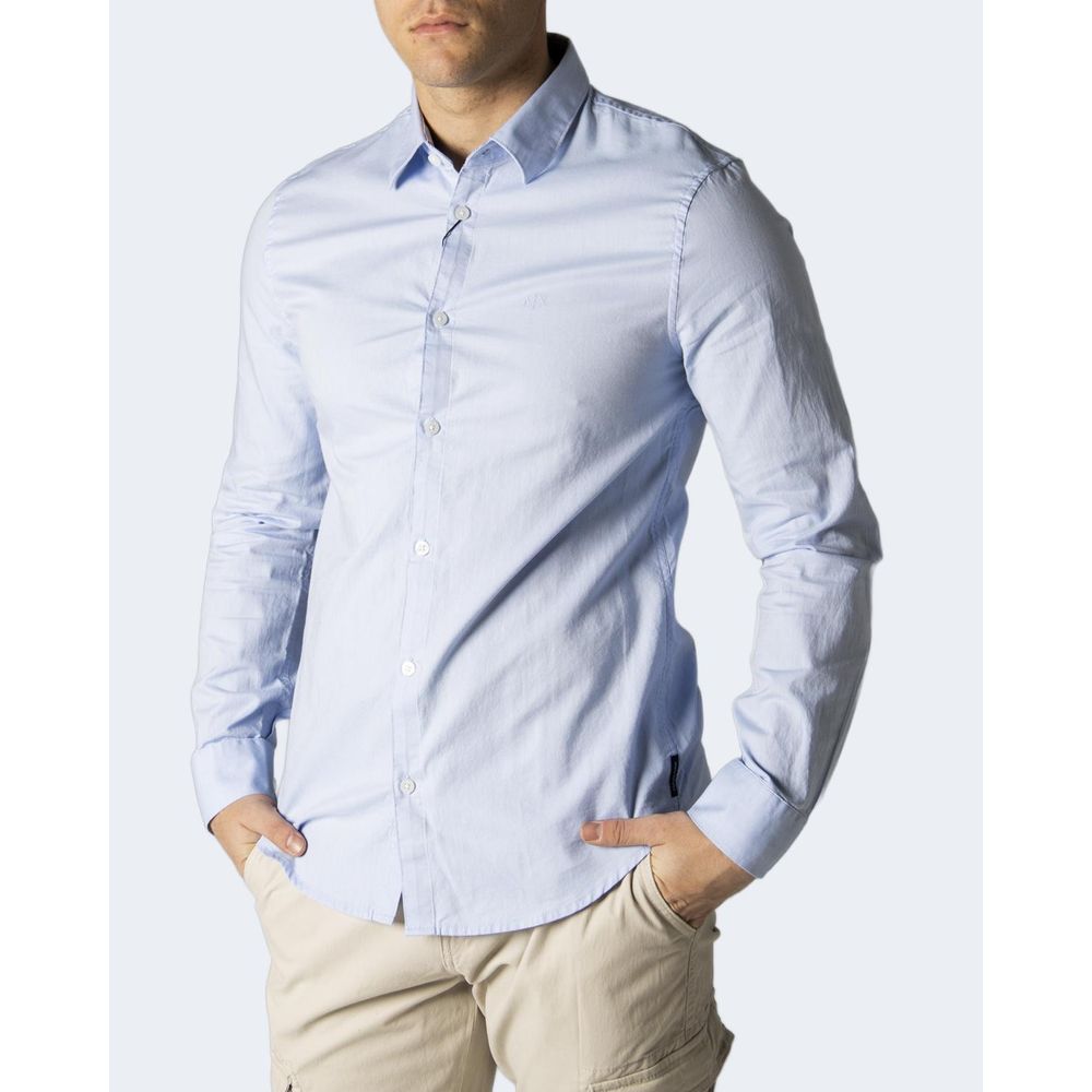 Armani Exchange Blue Cotton Shirt