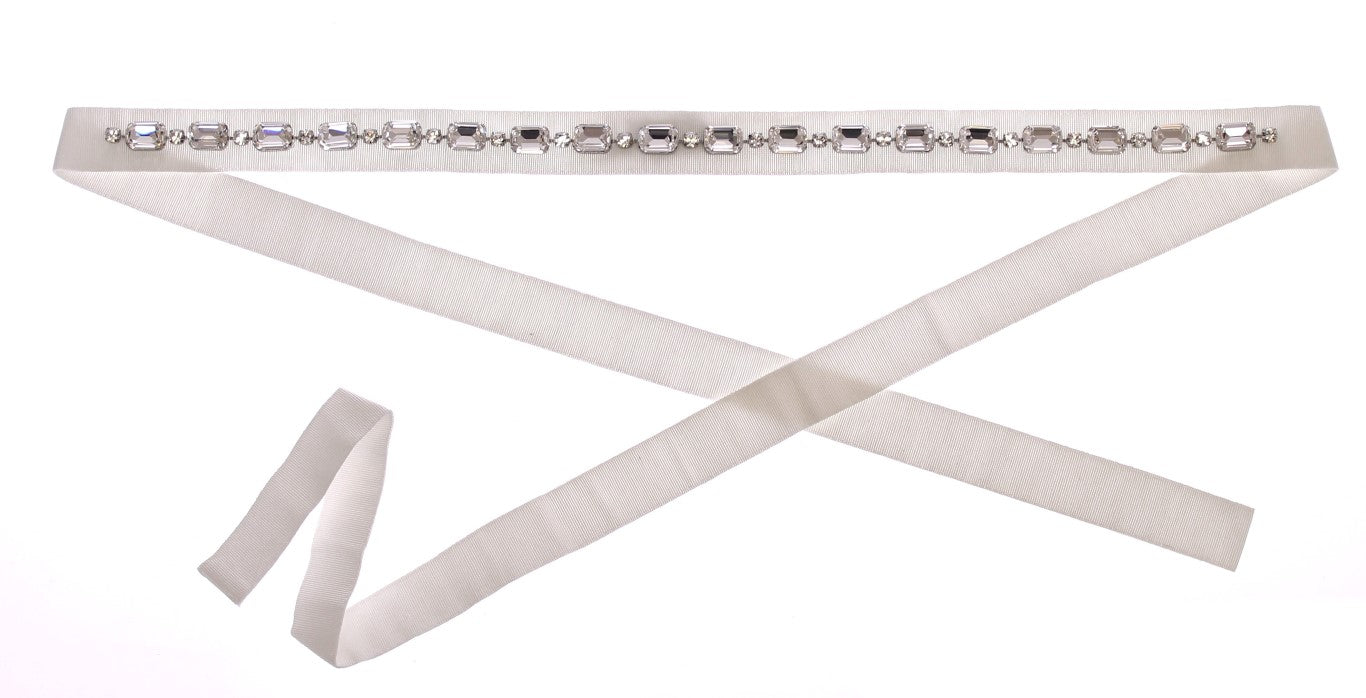 Elegant Crystal-Embellished Waist Belt