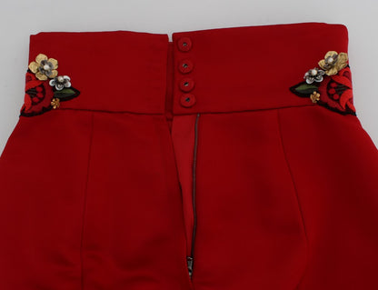 Dolce & Gabbana Enchanted Sicily Crystal-Embellished Silk Shorts