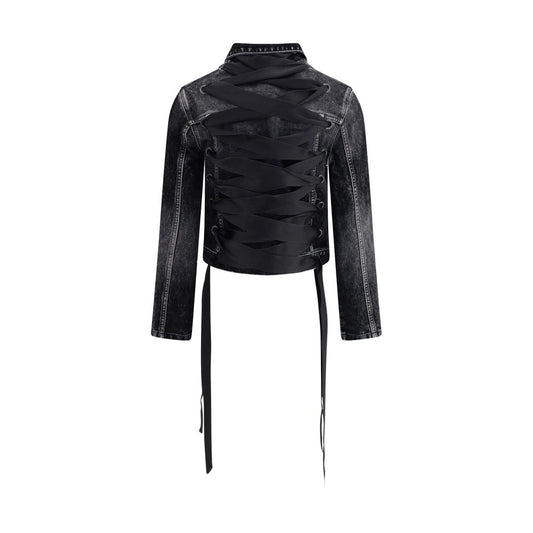 Balenciaga Denim Jacket with ribbon