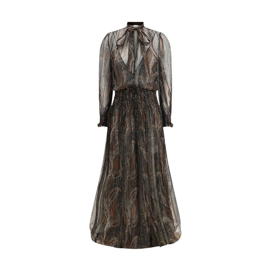 Saint Laurent Long lavallière Dress
