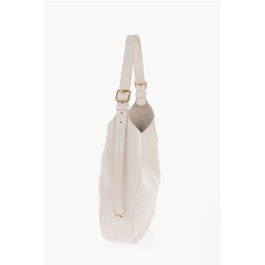 Burberry White Leather Shoulder Bag