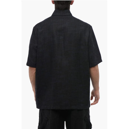 Off-White Short-sleeved 90SLOGO Linen Shirt