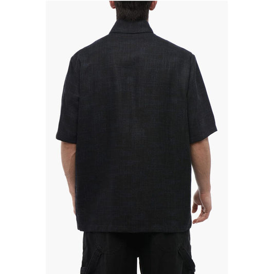 Off-White Short-sleeved 90SLOGO Linen Shirt