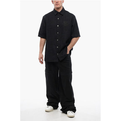 Off-White Short-sleeved 90SLOGO Linen Shirt