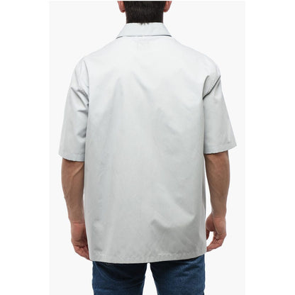 Off-White Cotton ARROW Bowling Shirt with Breast-pocket