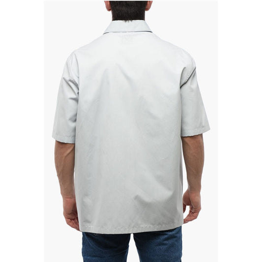 Off-White Cotton ARROW Bowling Shirt with Breast-pocket