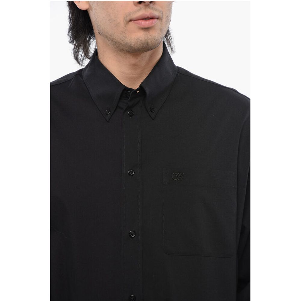 Off-White Buttons Down Solid Color Shirt