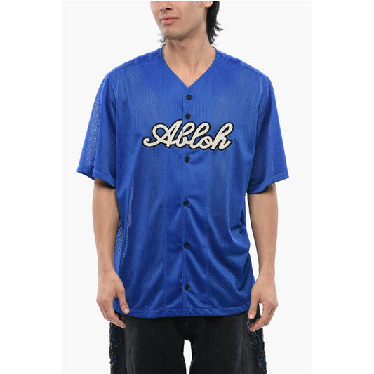 Off-White Front Embroidered BASEBALL Mesh Shirt