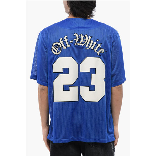 Off-White Front Embroidered BASEBALL Mesh Shirt