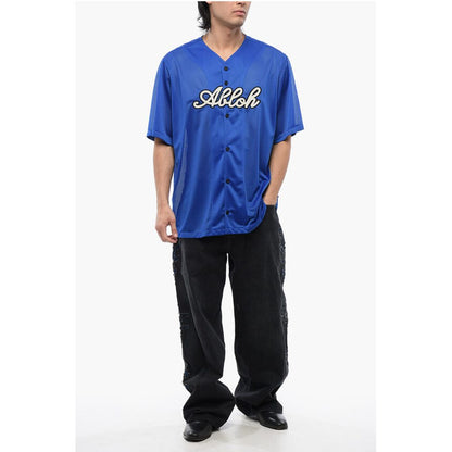 Off-White Front Embroidered BASEBALL Mesh Shirt