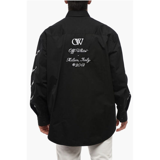 Off-White Embroidered 23 Cotton Shirt