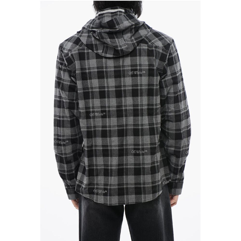 Off-White Hooded Checkered Shirt