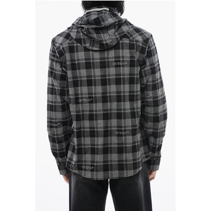 Off-White Hooded Checkered Shirt