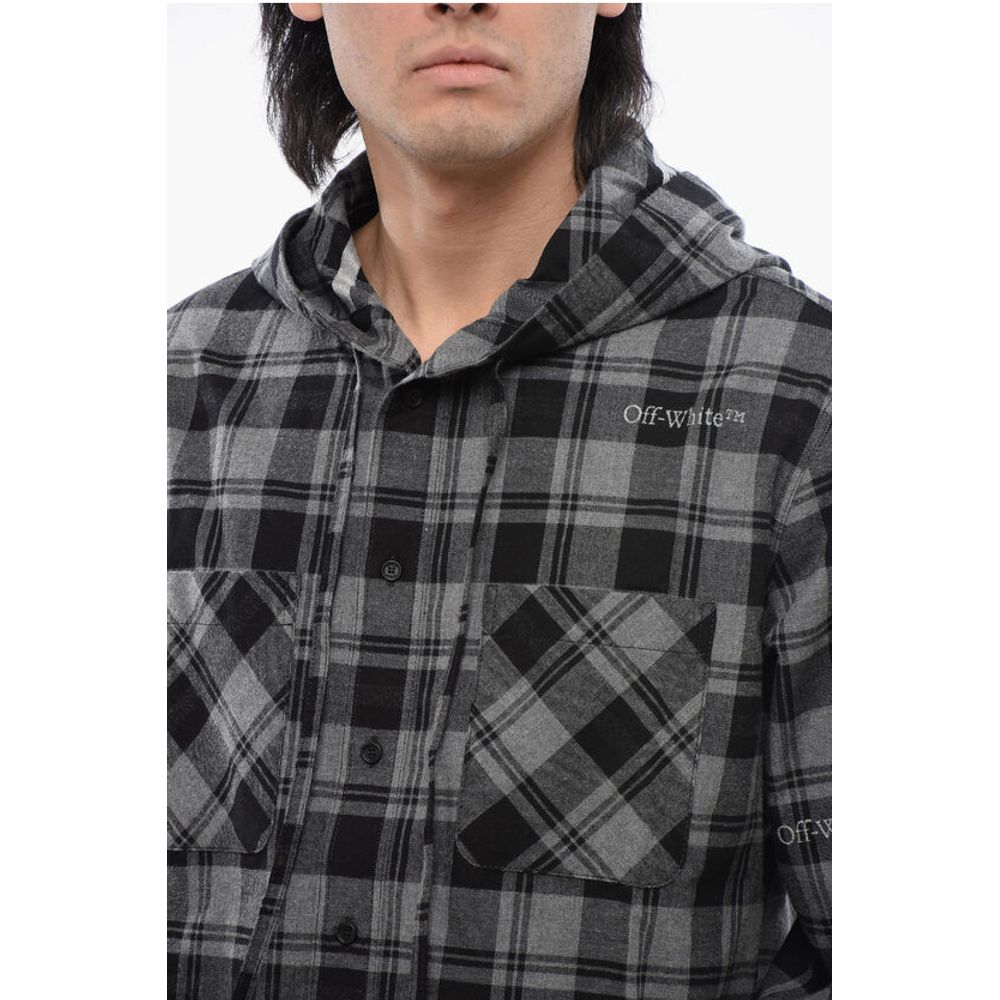 Off-White Hooded Checkered Shirt