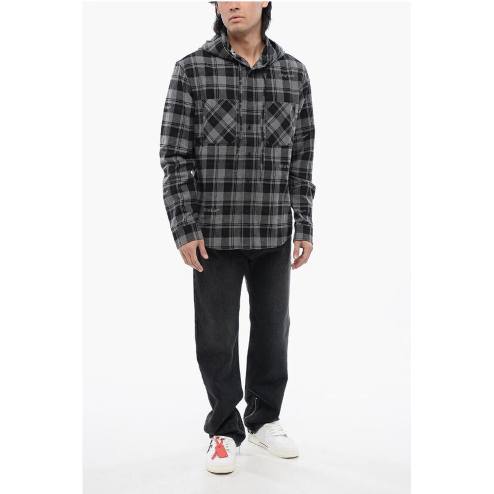 Off-White Hooded Checkered Shirt
