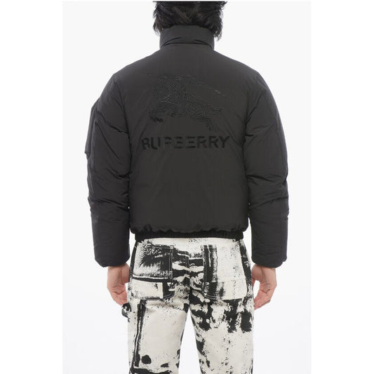 Burberry Multipocketed Down Jacket with Back Embroidered Logo