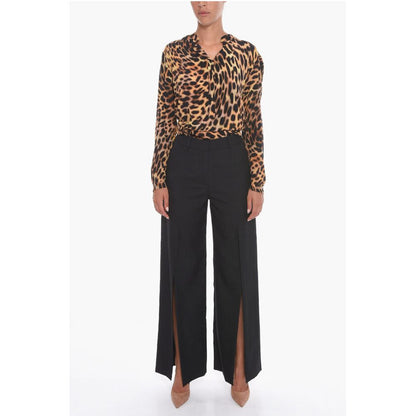 Burberry Wide-leg CHARLIE Trousers with Front Slits