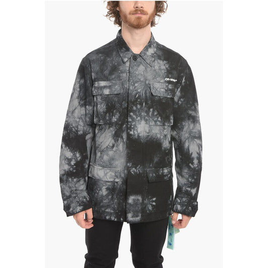 Off-White SEASONAL Tie Dye Cotton ARROW Saharan Overshirt