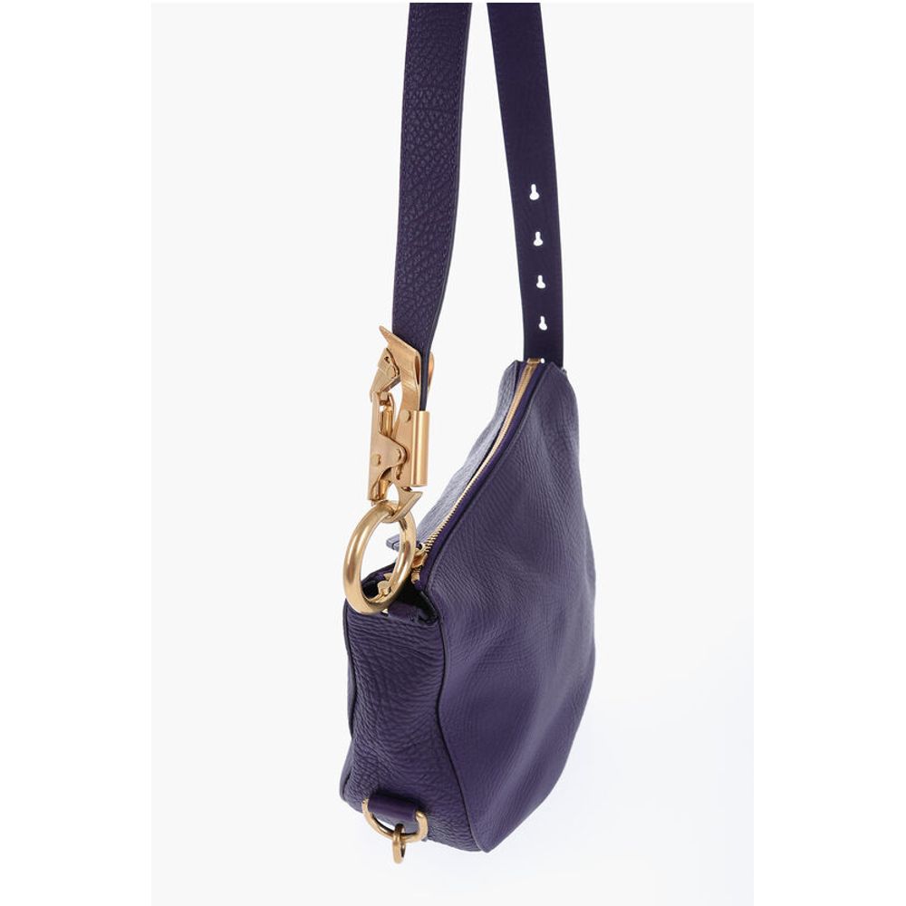 Burberry Grained Leather KNIGHT Bag with Lobster Clasp