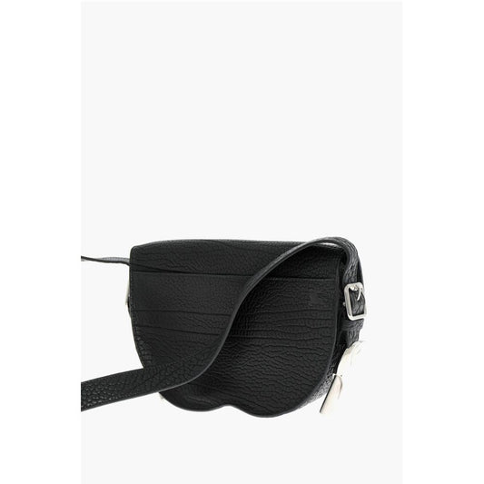 Burberry Grained Leather Satchel Bag with Asymmetric Hem